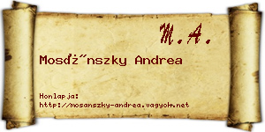Mosánszky Andrea névjegykártya